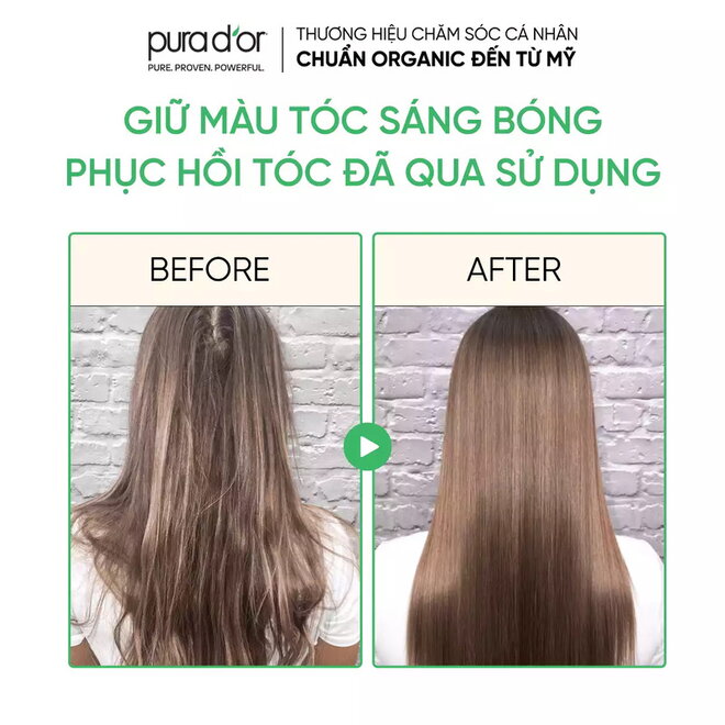 Dầu gội tím PURA D'OR ColorHarmony giúp giữ màu tóc, phục hồi tóc hư tổn do tẩy nhuộm 473ml