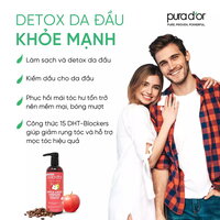 Dầu gội giấm táo PURA D'OR Apple Cider Vinegar giải độc, phục hồi và giúp tóc chắc khoẻ 473ml