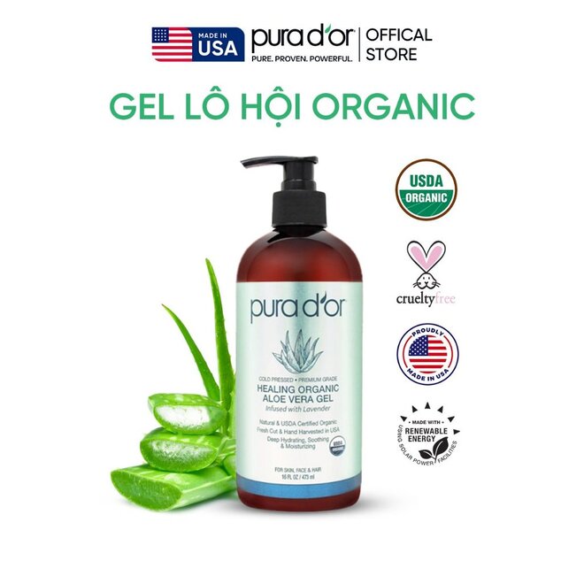 Gel Lô Hội Dưỡng Ẩm Aloe Vera Gel PURADOR 473ml