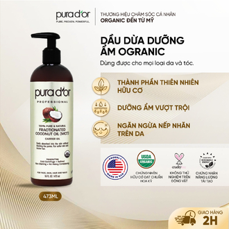 Dầu dừa dưỡng da Organic Fractionated Coconut Oil