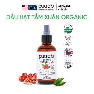 Dầu hạt Tầm Xuân hữu cơ PURA D'OR dưỡng ẩm, mờ thâm, chống lão hóa 120ml